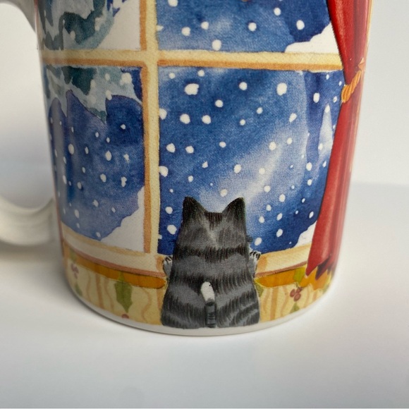 Cat Christmas Mugs Set Of 2 Santa Coffee Holiday Mug Cypress Point Trading Co - Picture 3 of 16
